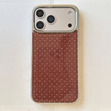 Polka Dot Pattern Silver Plated Phone Case