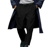 Mens Business Formal Solid-Color New-Style Outdoor Street-Style Straight-Leg Suit Trousers
