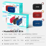 KP-814 Portable Outdoor Bluetooth Speaker With Lanyard Best-Selling Compact Desktop Speaker With TF Card Support Subwoofer Bass And Long Battery Life In Stock