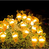 Rabbit Carrot Chick And Easter Egg Battery-Powered Copper Wire Lights For Easter Decorations