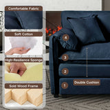 Modern Chenille Oversized Deep Seat Sectional Sofa