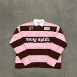 Retro Striped T-shirt With Letter Embroidery Top