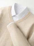 V-neck Cashmere Sweater Loose Fit Extra Thick