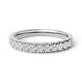14K White Gold 1/2 Cttw Round Diamond 11 Stone Classic Band