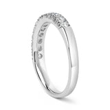 14K White Gold 1/2 Cttw Round Diamond 11 Stone Classic Band