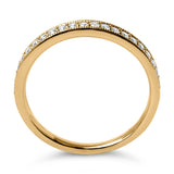 14K Yellow Gold 1/4 Cttw Round Diamond Milgrain Wedding Band (I-J Color, SI2-I1 Clarity) - Size 6.5