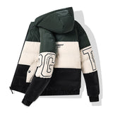 Color-blocking Euro-American Style Reversible Cotton Jacket