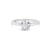 14K White Gold 1.0 Cttw Round Lab Grown Diamond 4 Prong Solitaire Engagement Ring (F-G Color, VS2-SI1 Clarity) - Ring Size 7