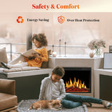 34 Inch Electric Fireplace Insert Adjuatble Flame Colors 936BXB