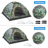 3/4 Person Instant Pop Up Dome Tent