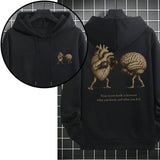 Mens Loose-fit Casual Printed Hooded Sweatshirt