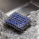 Lodge Square Chainmail Scrubbing Pad, Blue