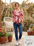 Ultra Flirt Juniors Tie-Dye Thermal Top