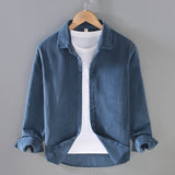 Mens Casual Workwear Layered Corduroy Shirt