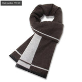 Mens Wool-Blend Plaid Scarf Winter Warmth & Extra Thickness