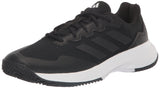 adidas Mens Gamecourt 2.0 Tennis Sneaker Black/Black/Grey 9.5
