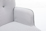 35.5 inch Rocking Chair, Soft Houndstooth Fabric Leather Fabric Rocking Chair for Nursery, Comfy Wingback Glider Rocker with Safe Solid Wood Base for Living Room Bedroom Balcony