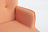 35.5 inch Rocking Chair, Soft Houndstooth Fabric Leather Fabric Rocking Chair for Nursery, Comfy Wingback Glider Rocker with Safe Solid Wood Base for Living Room Bedroom Balcony