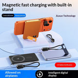 Ultra-thin Aluminum Alloy Magnetic Wireless Charging External Battery Power Bank