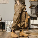 Mens Retro Loose-fit Casual Athletic Pants