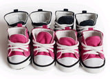 Pet denim canvas shoes dog shoes, sports and leisure waterproof non-slip dog shoes breathable and comfortable