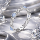 S925 Sterling Silver 4mm Plated Platinum Ring for Women Size 6.0