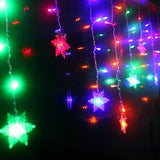 3.5M 96LED Snowflake String Curtain Lights