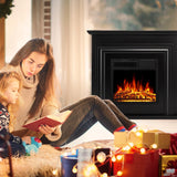 36 Inch Electric Fireplace Mantel Wooden Surround Firebox M1804