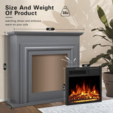 36 Inch Electric Fireplace Mantel Wooden Surround Firebox M1804