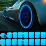 36-Pieces: Glow-in-the-Dark Car Tire Valve Cap Set