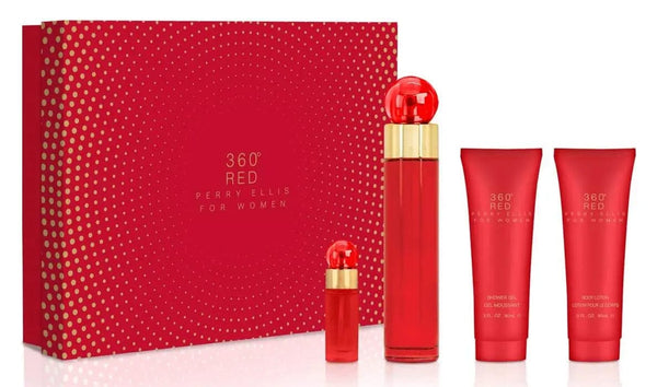 360 Red Set 4p 3.4 oz W EDP Spray