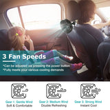 360 º Rotatable Car Cooling Fan with 3 Speeds