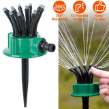360° Flexible Lawn Sprinkler Automatic 12 Tubes Garden Water Irrigation Sprayers