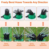 360° Flexible Lawn Sprinkler Automatic 12 Tubes Garden Water Irrigation Sprayers