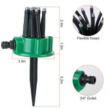 360° Flexible Lawn Sprinkler Automatic 12 Tubes Garden Water Irrigation Sprayers