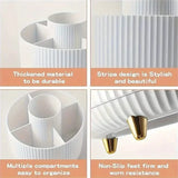 360° Rotating Makeup Organizer Holder for Brushes, Lipsticks, Skin Care & More