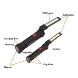 360° Rotation Inspection Lamp LED + COB Flexible Cordless Rechargeable Work Light