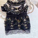 Gothic Golden Skirt Cat Dog Clothes