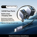 Charger Retractable Cable Super-fast Charging Car Charging Adapter Cigarette Lighter Socket