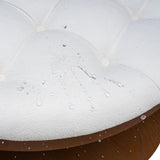 Modern Large Round Ottoman Coffee Table 2-Tier