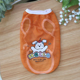 Spring And Summer Grid Pet Cute Cartoon Printed Vest