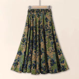 Slimming Pleated Floral Midi Dress