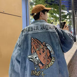 European And American High-street Washed Denim Jacket For Men Autumn Season