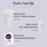 Sesu Soft Wax Strips for Hair Removal - Easy, Quick, Dermatologically Tested - 32 Strips