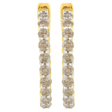 10K Yellow Gold Plated Sterling Silver Diamond Hoop Earrings (2 cttw, K-L Color, I2-I3 Clarity)