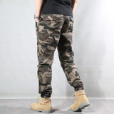 Mens Japanese-Style Retro Camo Ankle-Fit Pants