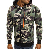 Men's Casual Hooded Zip-Up Sweatshirt Jacket