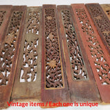 Solid Wood Carved Window Screen Hanging Panel Made From Old Wooden Planks