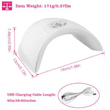 36W UV LED Lamp Nail Gel Dryer 12 LED Sensor Gel Curing Machine