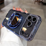 Compatible Magnetic Suction Mirror Phone Case Transparent Protective Cover